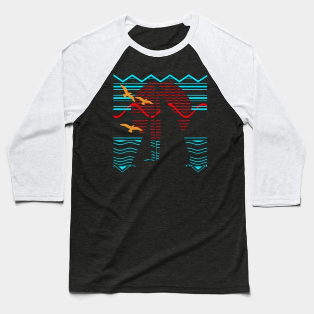 Sailing with the Birds Baseball T-Shirt by Sailfaster Designs